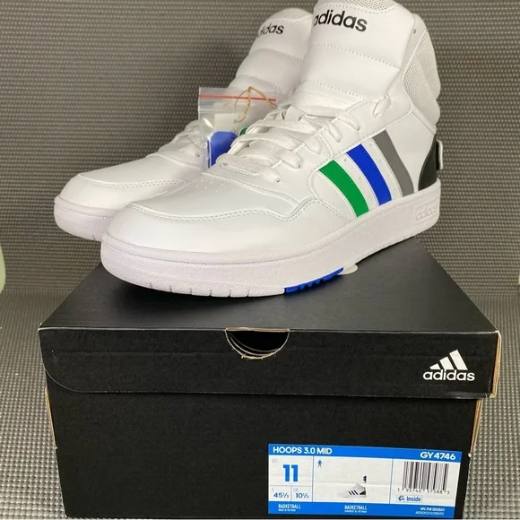 🆕 Adidas Hoops 3.0 Mid Friendship Day Basketball Shoe Sneaker Men’s US 11 White - Picture 1 of 13